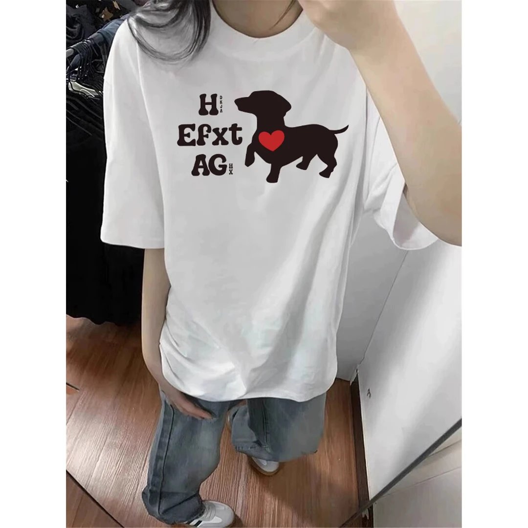 纯棉白色短袖T恤女款爆款2025夏季新款设计感小众落肩半袖上衣女