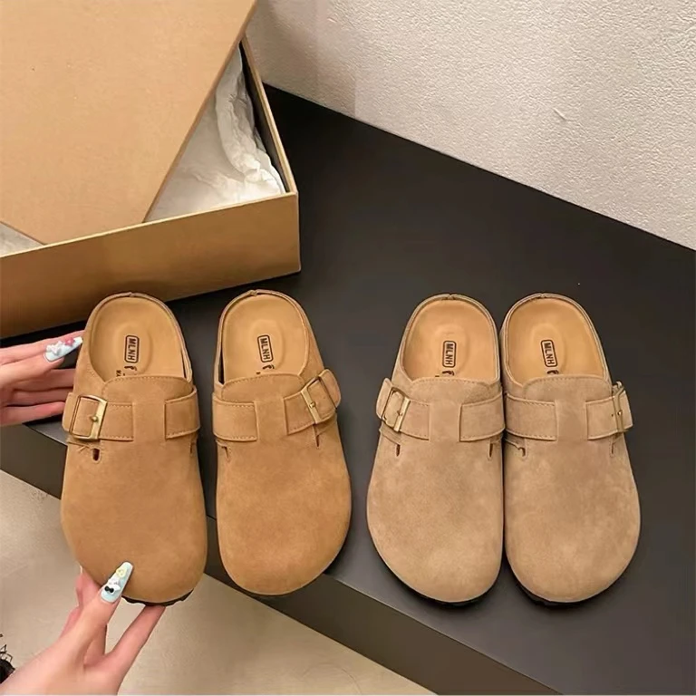 春款法式拖鞋女新款配裙子仙女风拖鞋包头拖鞋902(勃肯拖)