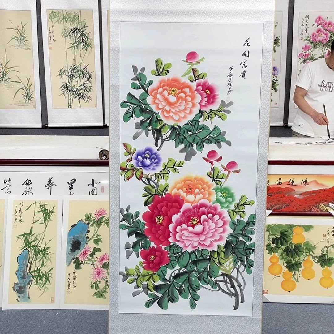 国画手绘手写作品
