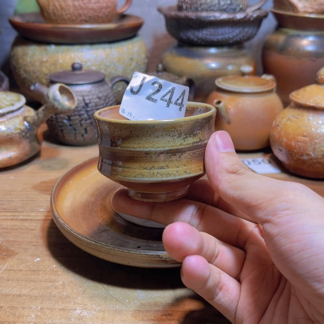 纯手工制作工艺（柴烧）裸烧纯手工制作柴烧杯244