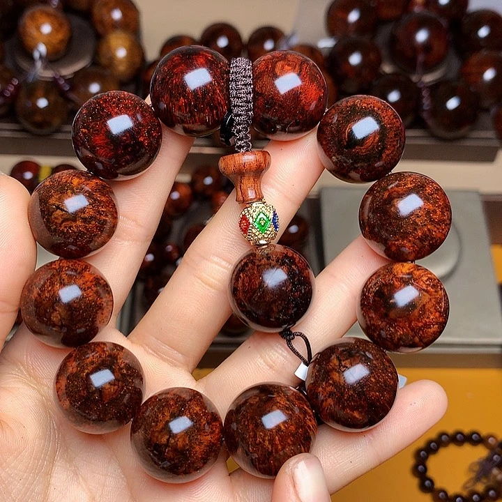 花梨木类手串/手链黄花梨风化料老挝花梨土埋料2.0