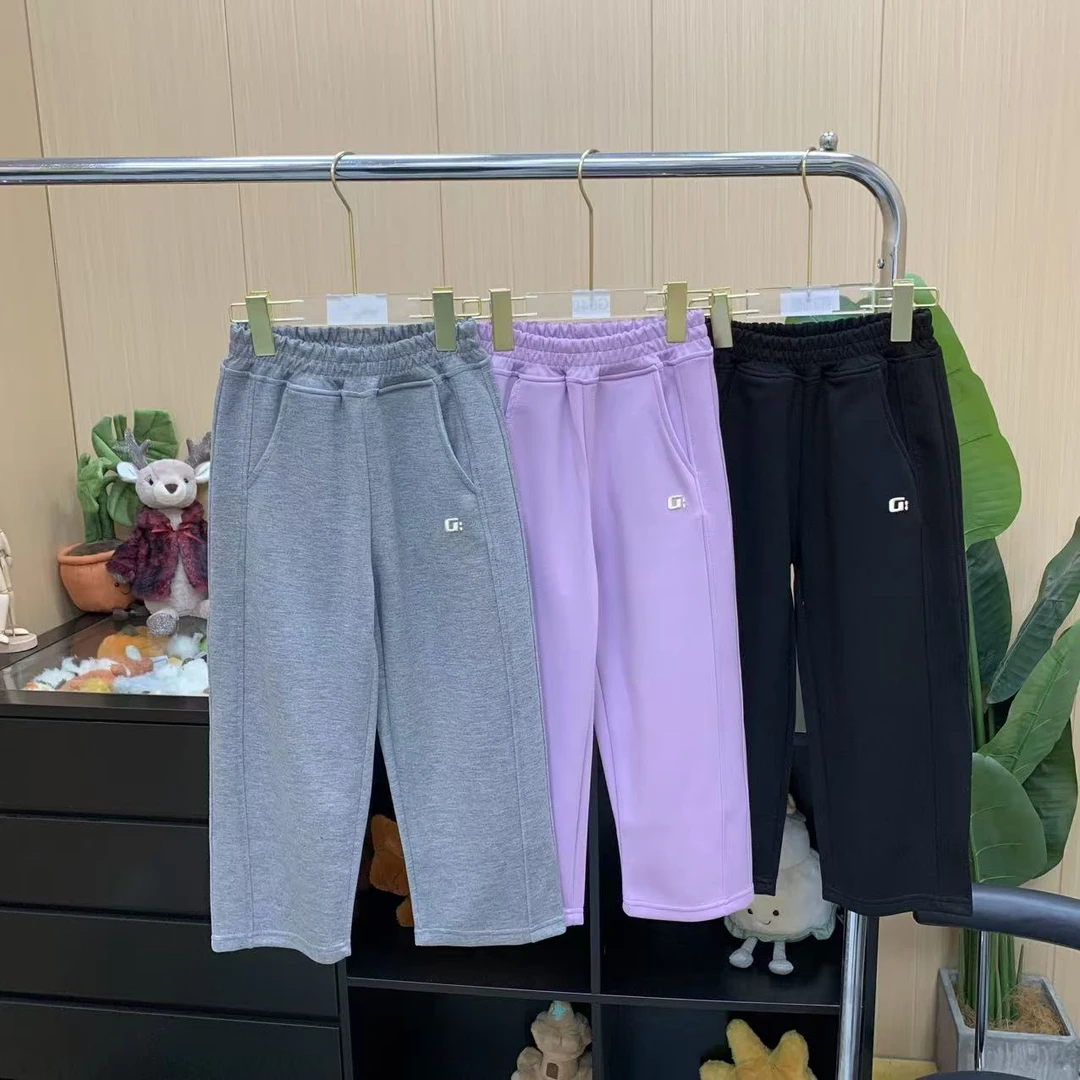 【蒲公英】儿童25年春季新品男女同款空气层直筒裤长裤