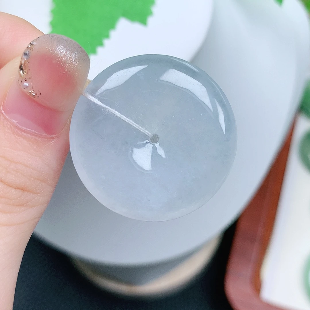 翡翠未镶嵌颈饰平安29.3-5.6