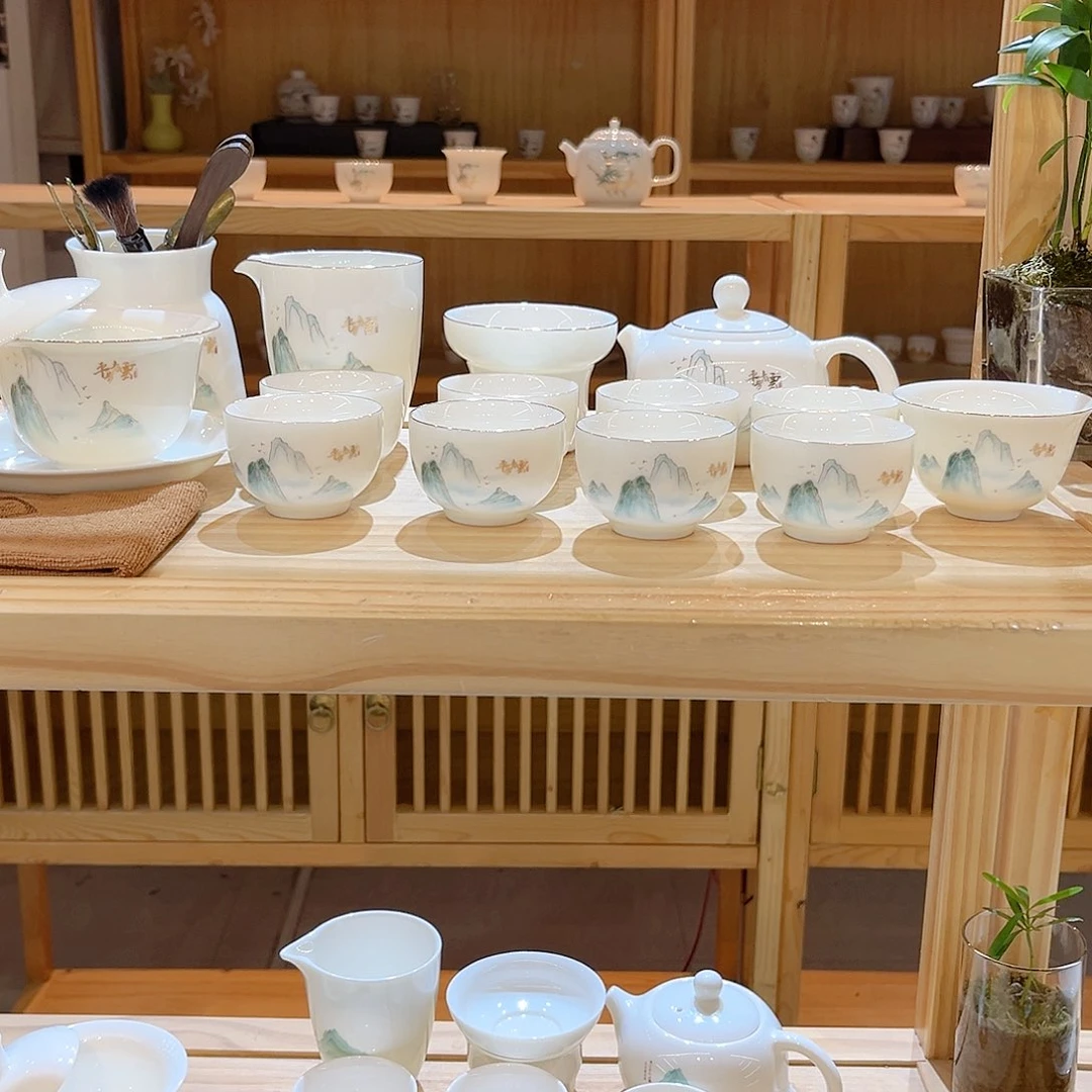 【御瓷斋】羊脂玉瓷茶具套装
