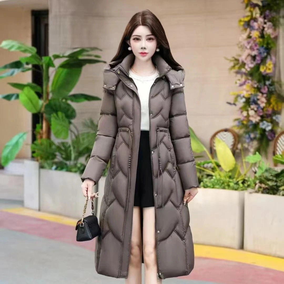 保暖修身型长款加绒加厚款冬季百搭秋冬韩版