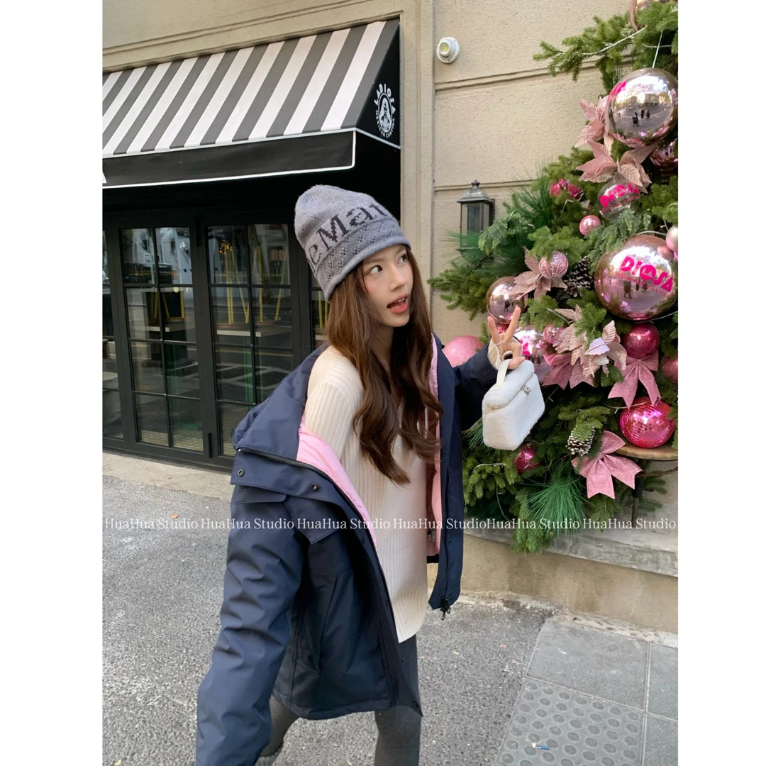 【花花】北冰洋~90白鸭绒工装派克宽松连帽休闲冲锋衣羽绒服外套