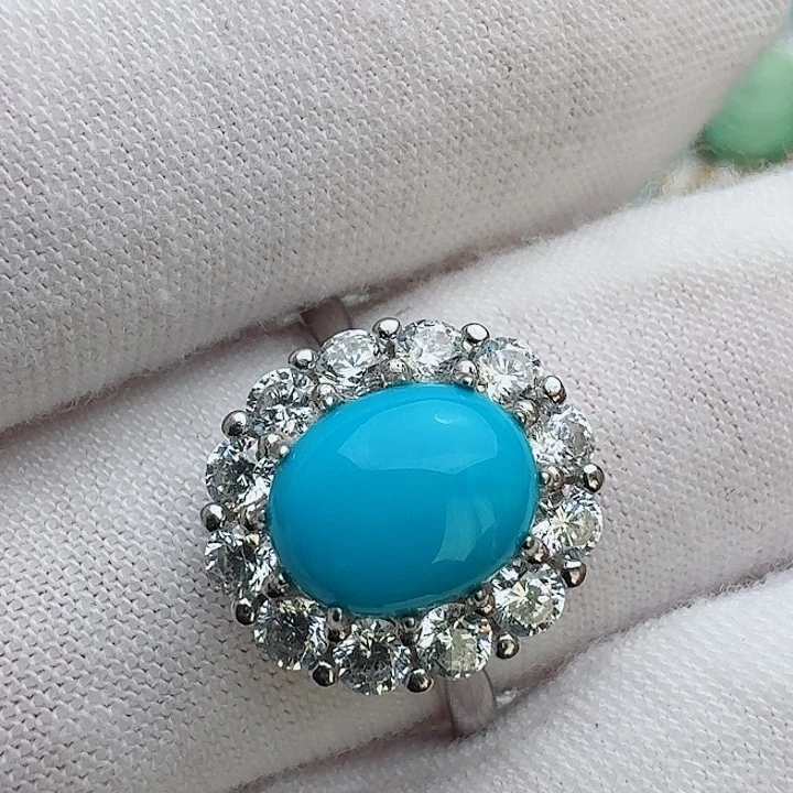 银S925镶嵌绿松石珠宝奇石