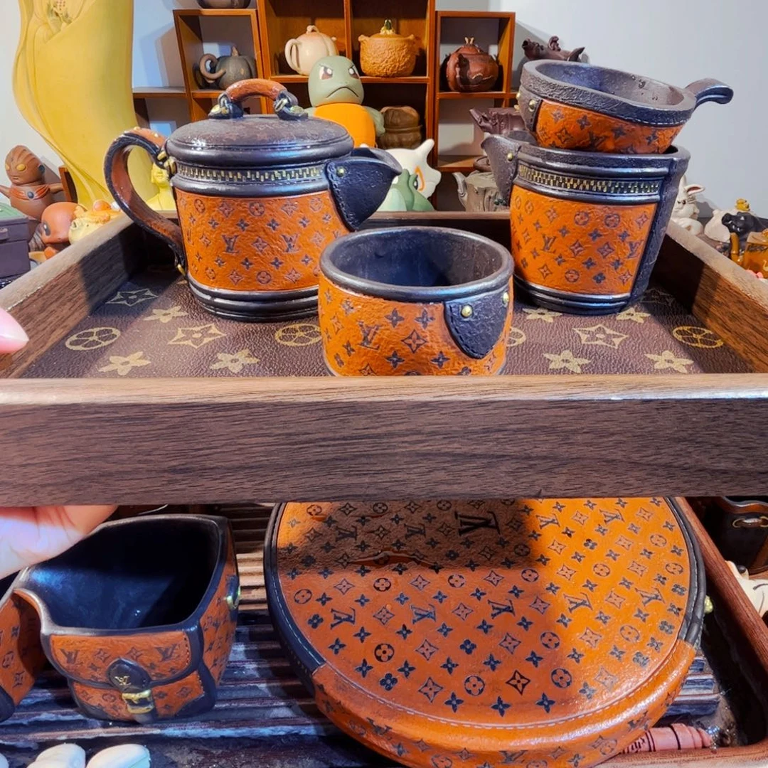 蓝***苏紫砂茶叶盒纯手工制作的一个