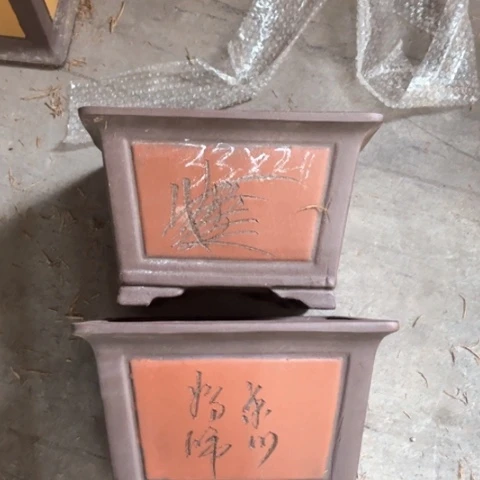 紫砂花盆100-2。 33-21