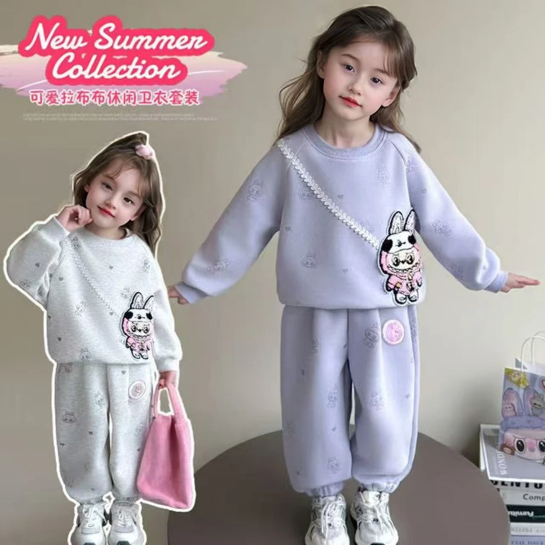 【25秋季上新】发光女孩玩偶卫衣套装秋款时尚两件套