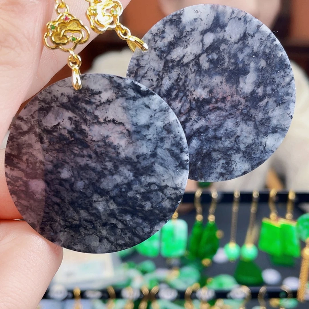 翡翠未镶嵌耳饰饰品