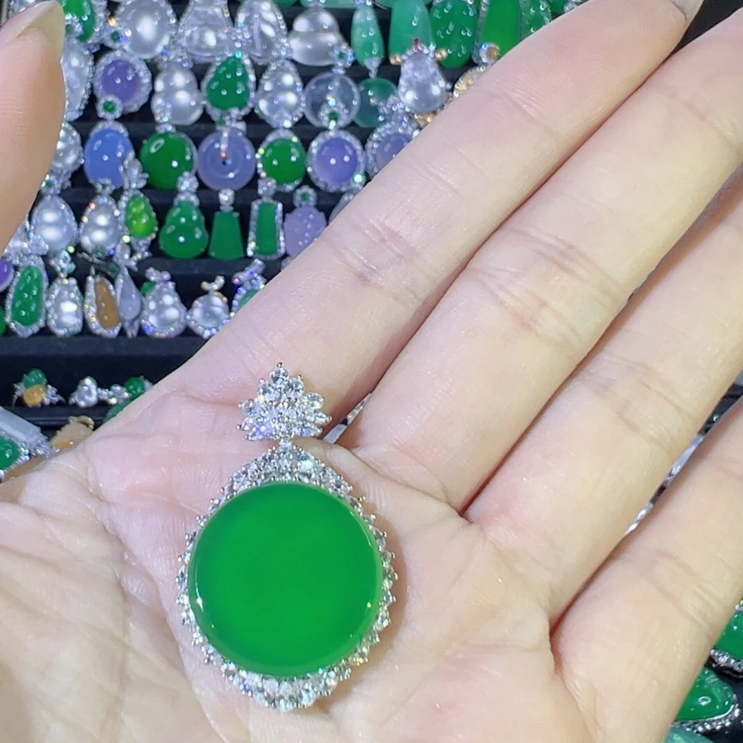 玛瑙/玉髓银S925镶嵌颈饰