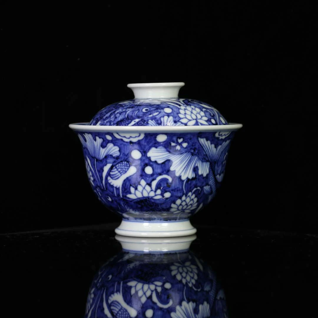 逸古堂【明韵】一路连鱼盖碗