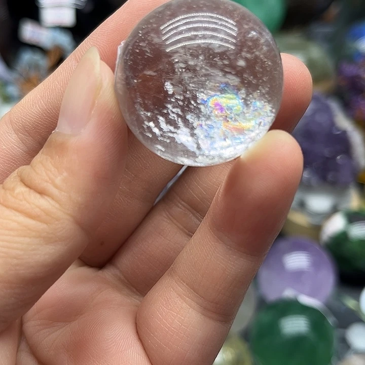 水晶珠宝半成品未镶嵌43克白水晶球