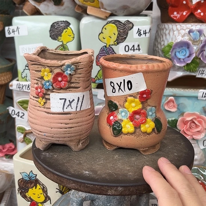 紫砂花盆粗陶材质多肉花盆