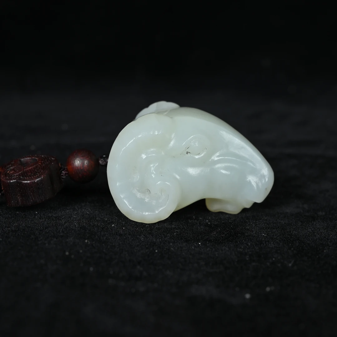 清代玉羊首/YHG.05001805/集萃斋