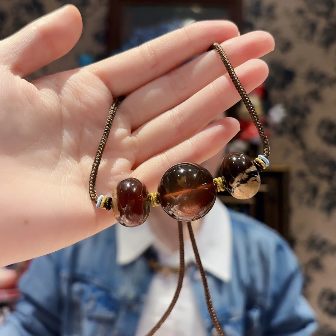 琥珀未镶嵌颈饰颈饰