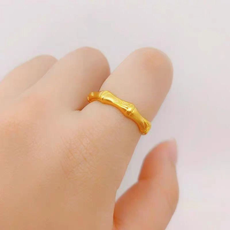 新款百搭时尚竹节节节高升戒指C08