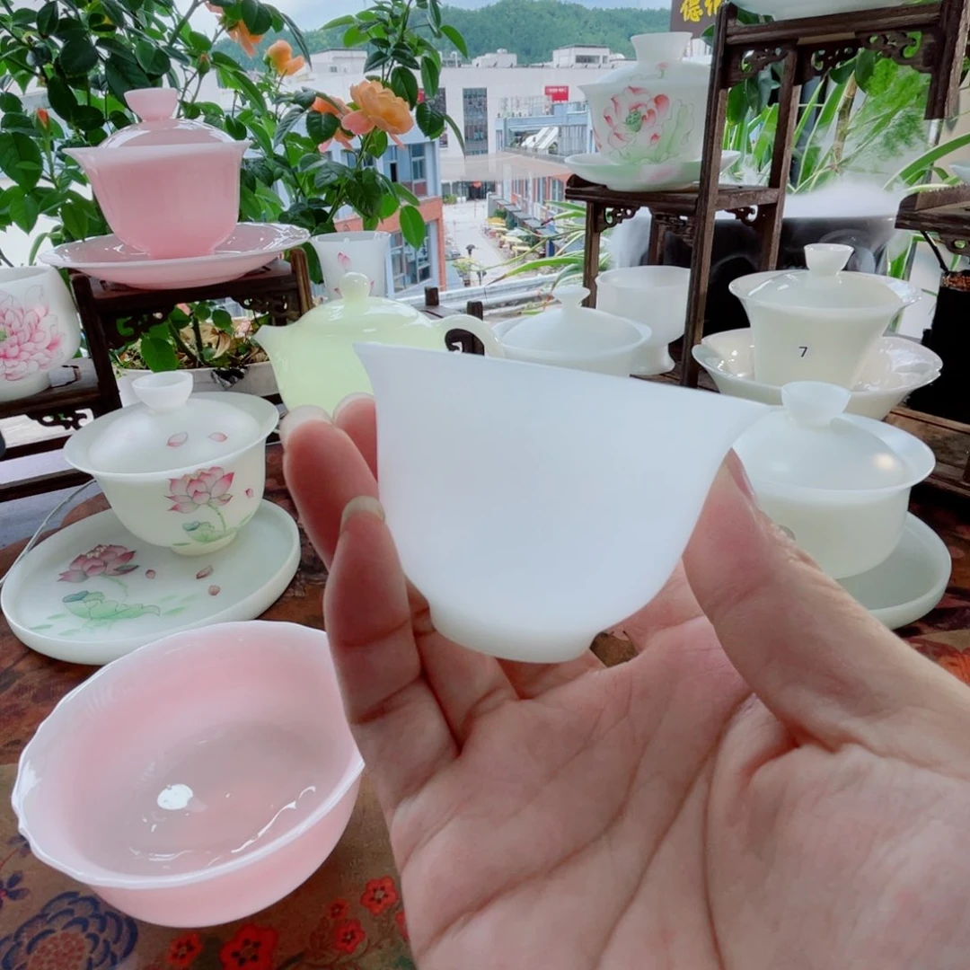 冰晶璞玉素烧反口杯