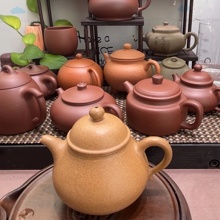 茶壶紫砂老段泥潘壶220cc