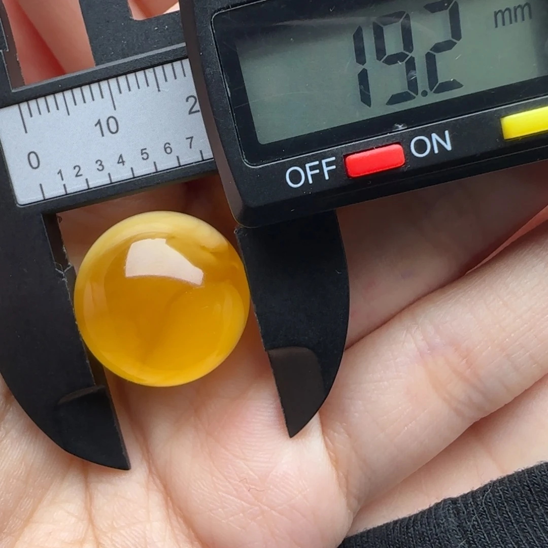 蜜蜡未镶嵌裸石飘花圆珠