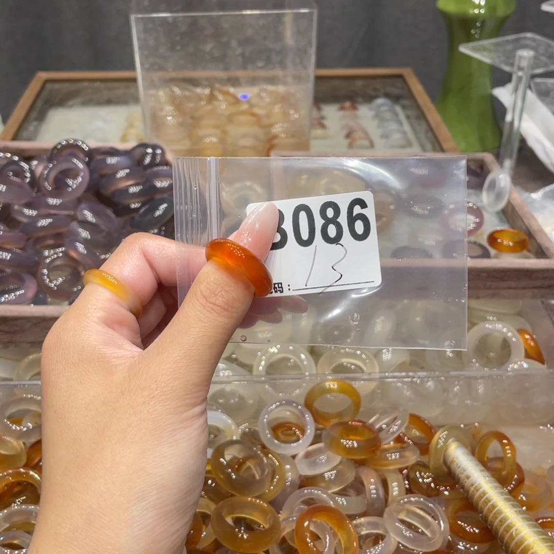 玛瑙/玉髓未镶嵌戒指086