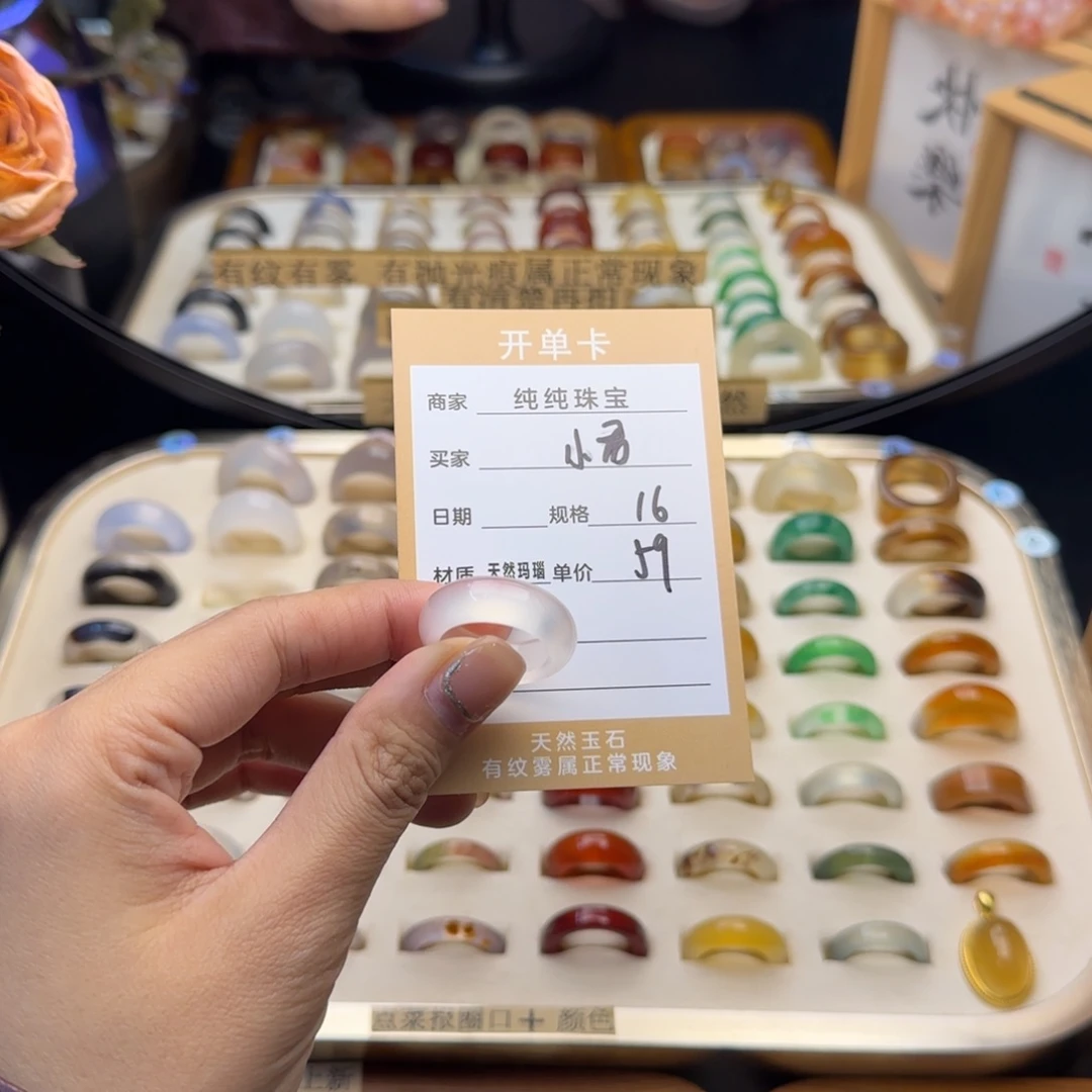 玛瑙/玉髓戒指合金