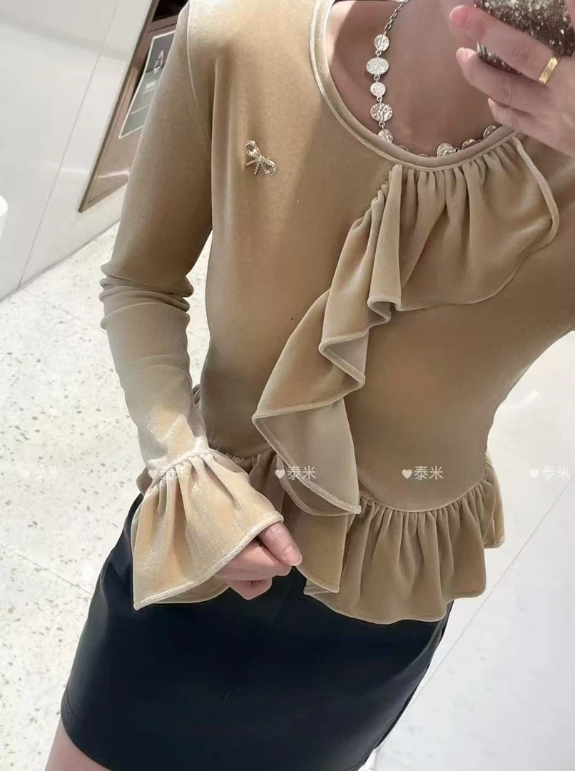 【杭州-意法】NN138-时尚女装设计感小衫显瘦休闲百搭气质百搭