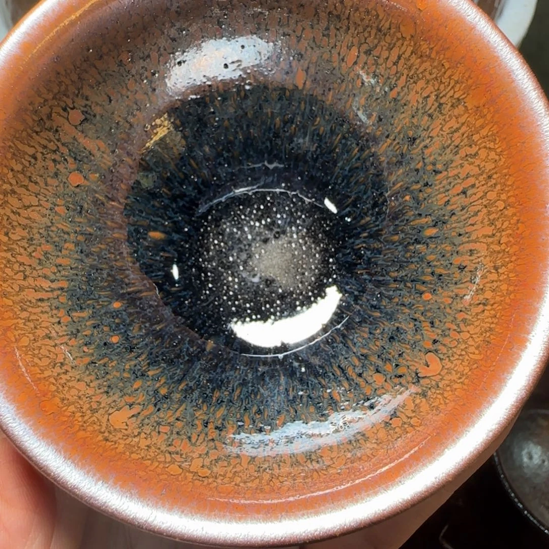 柴烧建盏茶盏茶杯926