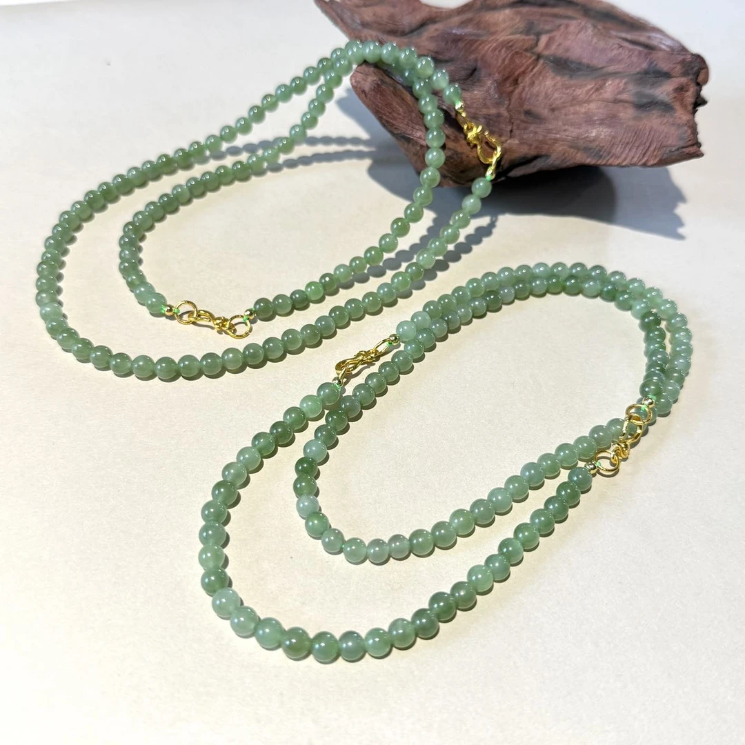 【小宝珠宝】26 T04861-和田玉项链-多样性发一件-5mm➕