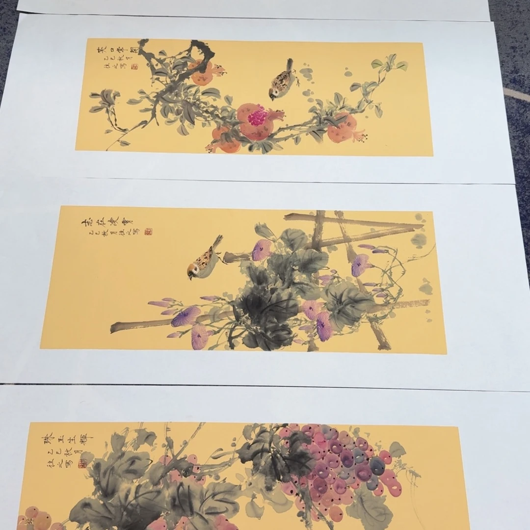 国画国画作品山水花鸟