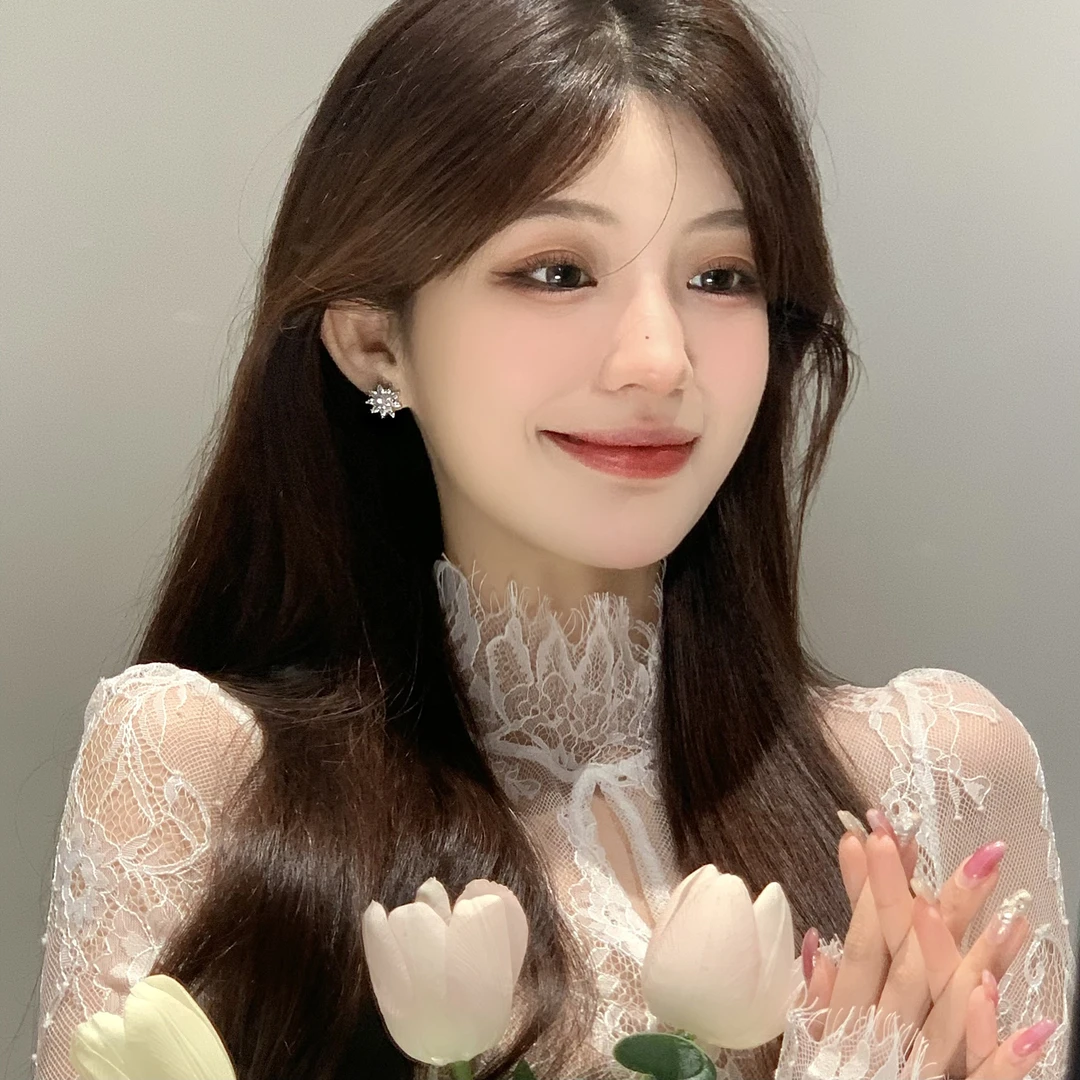 FULL GIRLISH耳环01022精致轻奢花花耳钉耳饰