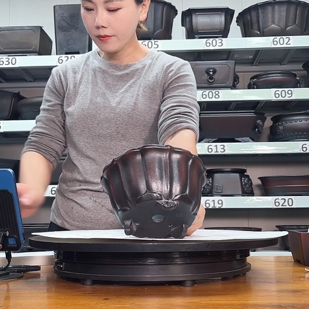 威***部紫砂花盆宜兴紫砂39号2个