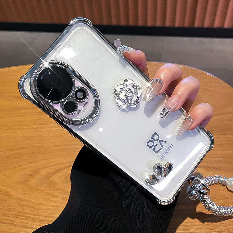 适用华为nova13手机壳女nova14网红nova12水钻13pro镜头全包套