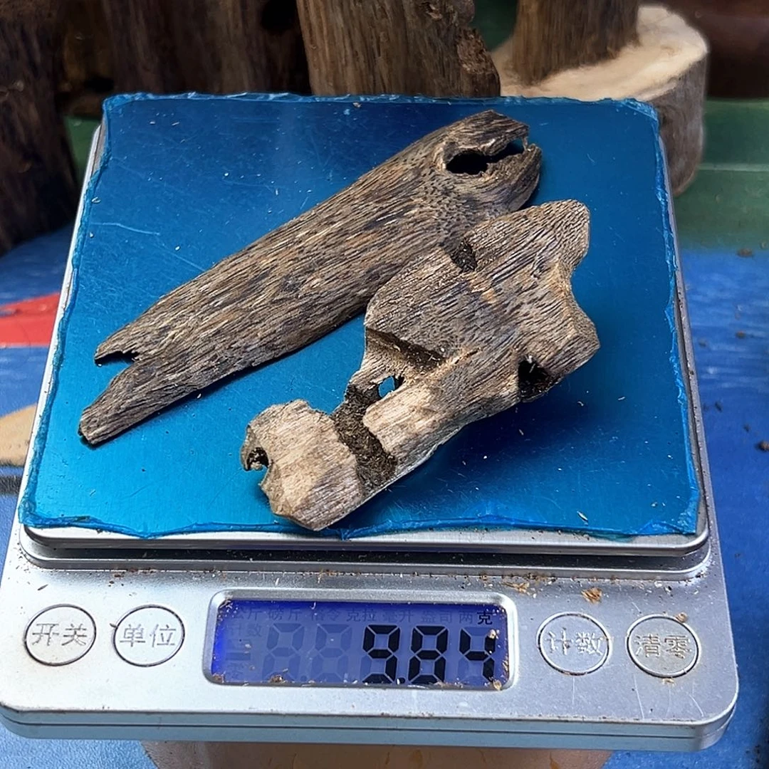 香料绿奇楠虫漏白棋9克