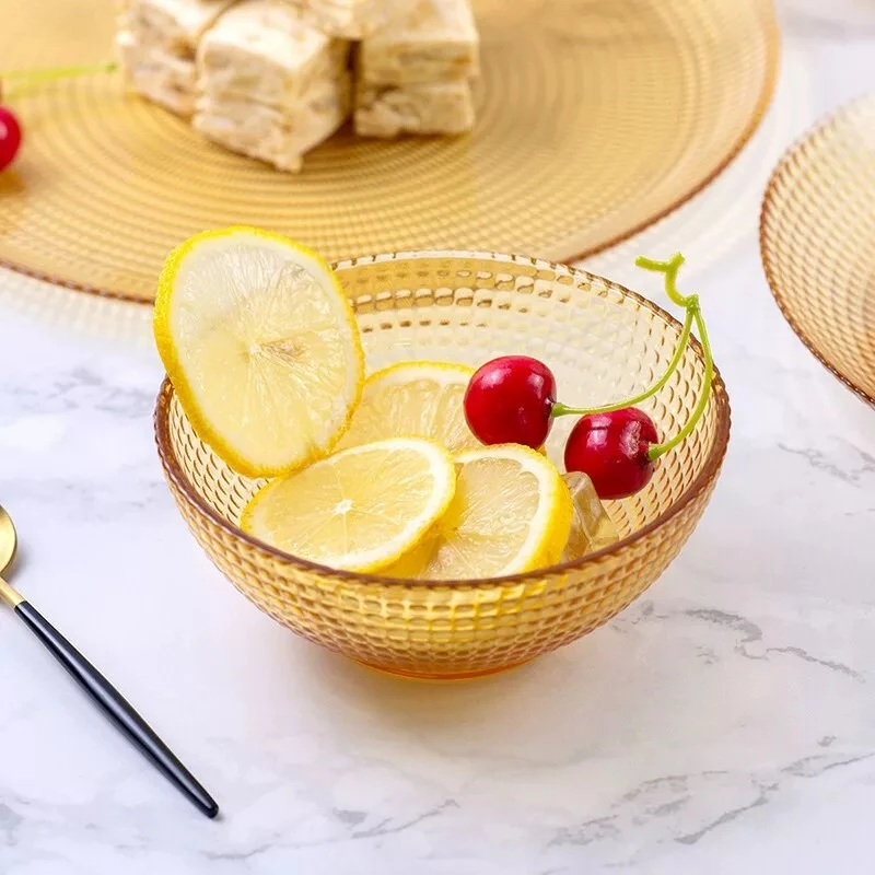 琥珀色耐高温玻璃碗（两只装）