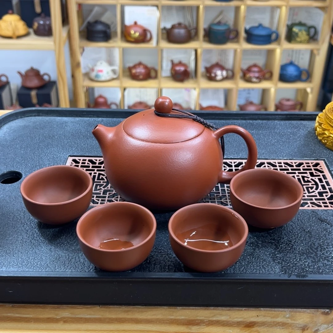 紫砂紫砂胖西施（一壶四杯）