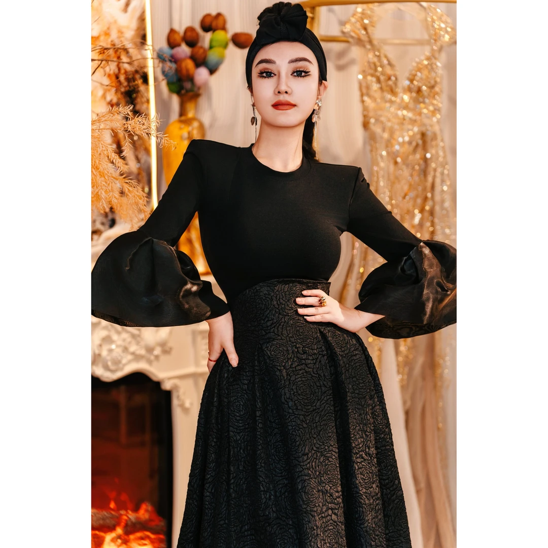 【星姐推荐】星原创高级定制【黑桃公主】设计师款气质轻奢名媛上衣