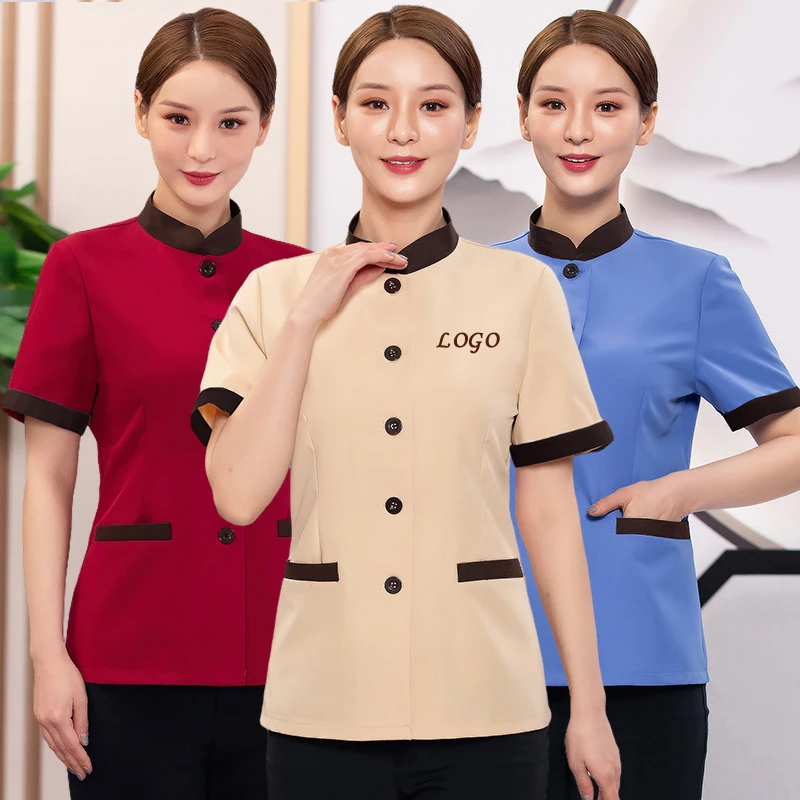 医院酒店保洁工作服短袖小区物业大姐客房阿姨清洁工卫生工衣夏装