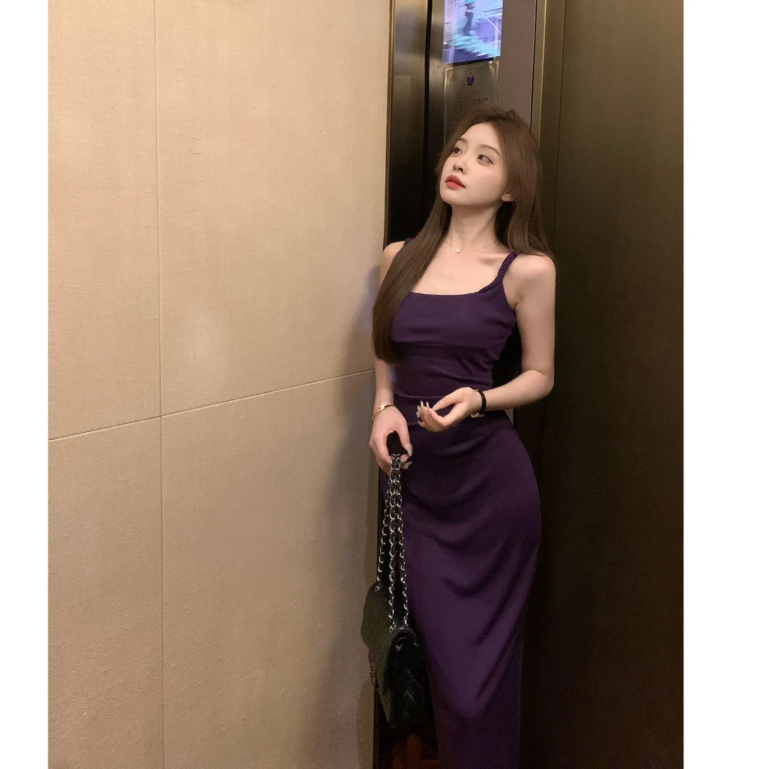 SZA【月光芭蕾】夏季新款气质绝美高级感方领显瘦吊带连衣裙A-2048