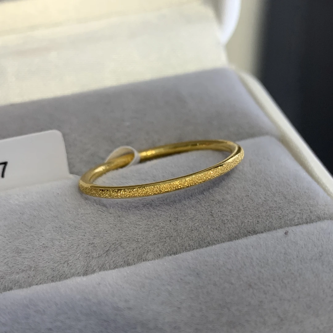 【思思专享】足金999饰品 #10 素圈碎碎冰戒指 1.54 GP