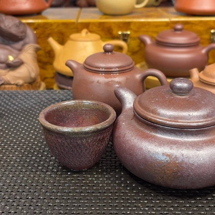 茶壶紫砂柴烧仿古300cc底槽清