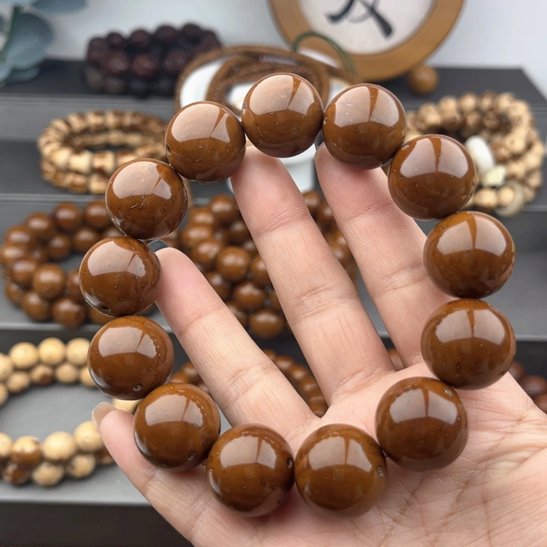 紫金鼠手串半实心光珠19