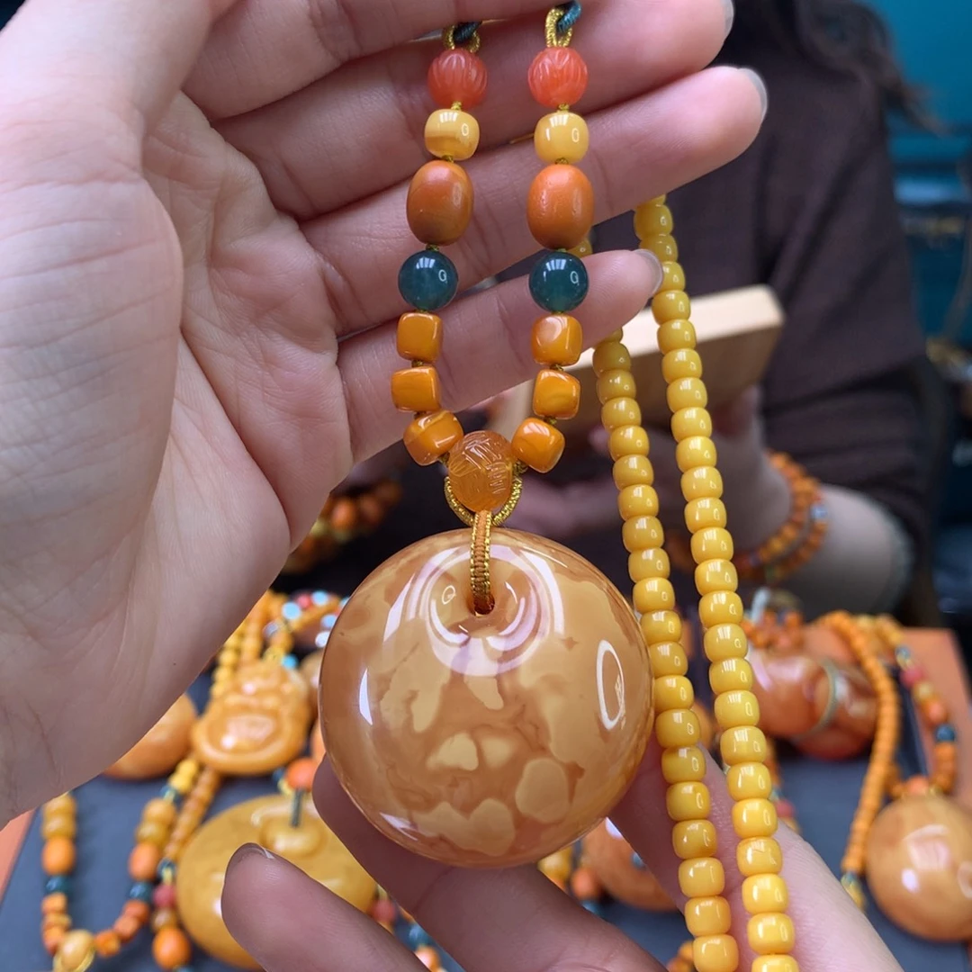 蜜蜡未镶嵌颈饰天然