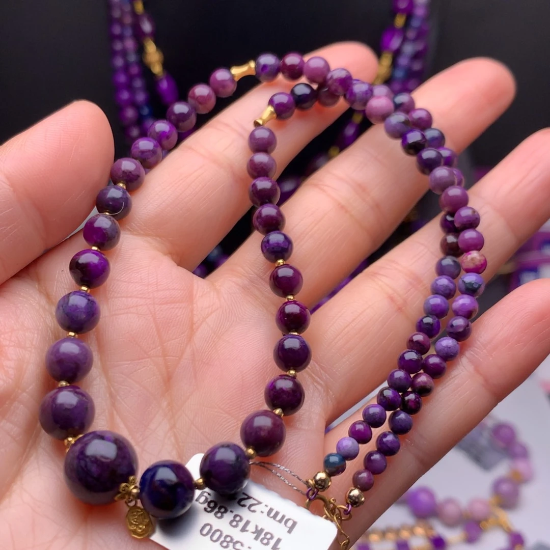 苏纪石（舒俱来）18K金镶嵌项链