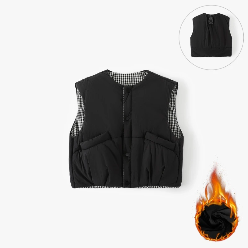 【夹棉】儿童马甲冬季新款男童韩版小熊挂包保暖外穿马甲AW087