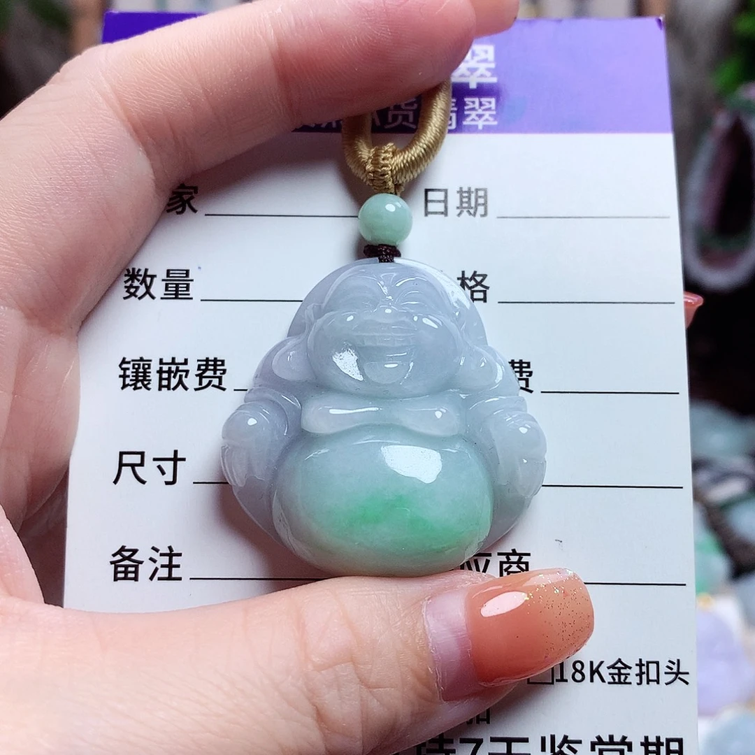 颈饰未镶嵌翡翠佛公35