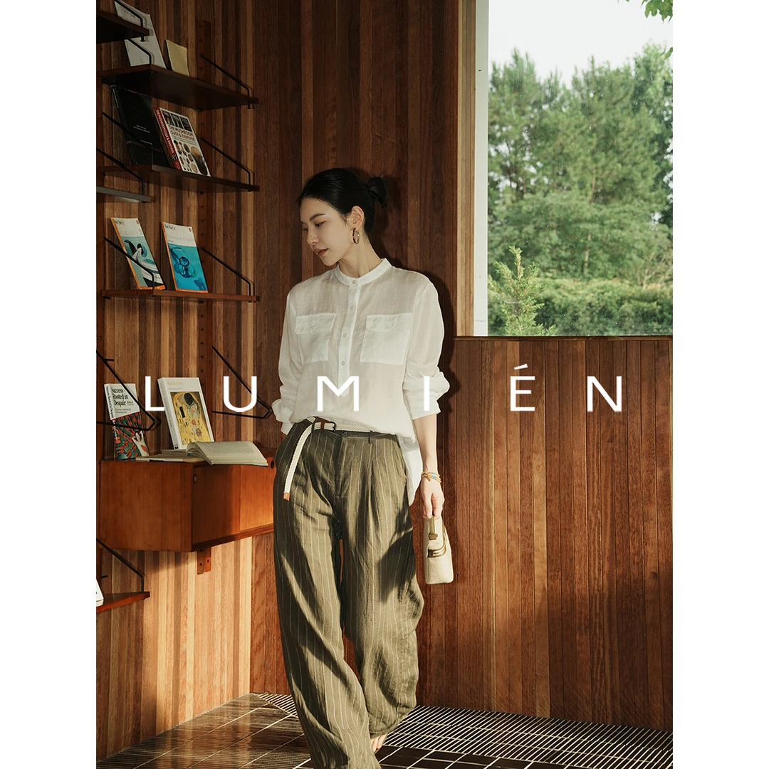 【LUMIEN  新品】“老钱家族”大口袋工装风长袖衬衫LX5ECC79