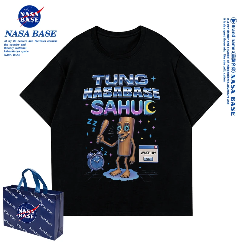 NASA BASE儿童短袖2025新款纯棉半袖男童短袖上衣夏季山海经套装