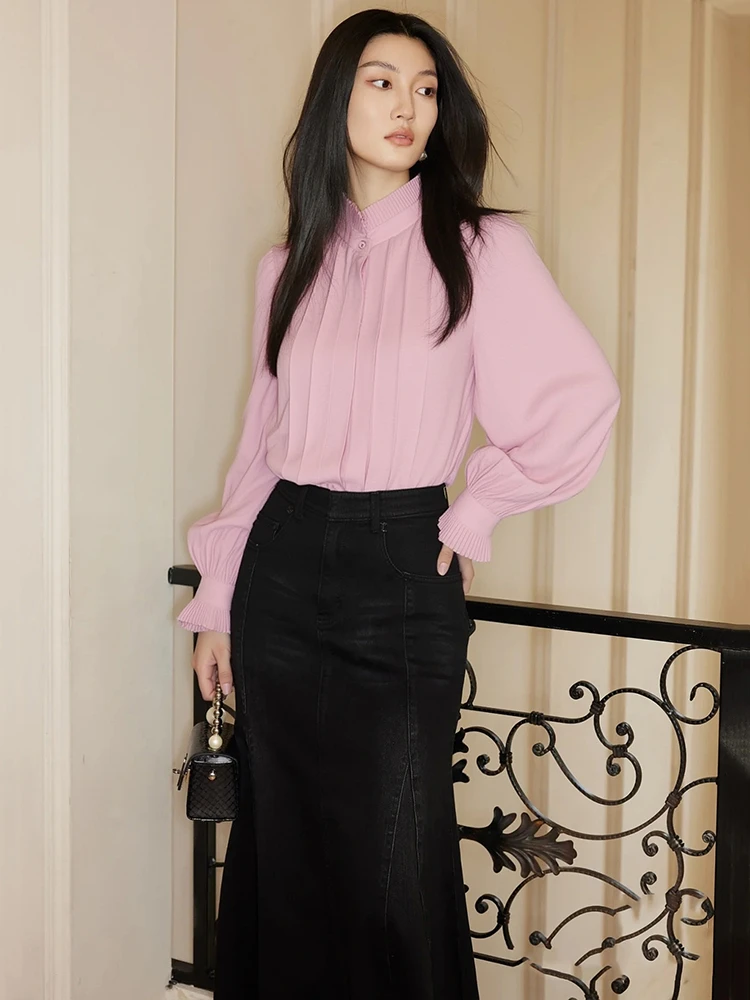 50066【薰系列】系带衬衫6KXD1568